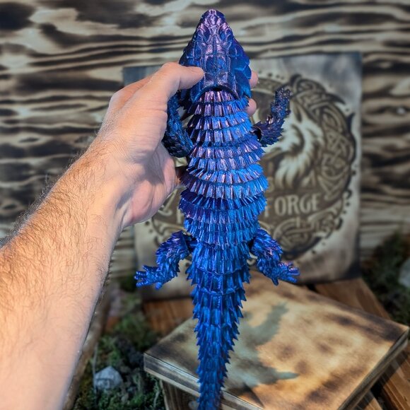 Bearded Dragon Scaled Lizard Reptile Flexible Articulated Fidget Toy 3D Printed - Picture 6 of 6